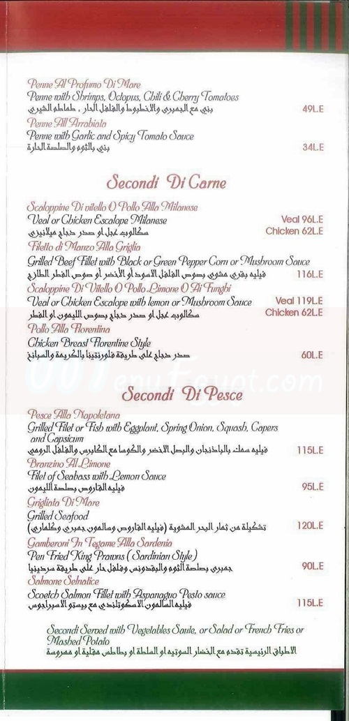 ساليرنو  مصر منيو بالعربي
